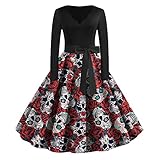 50er Rockabilly Petticoat Kleid Damen Gothic...